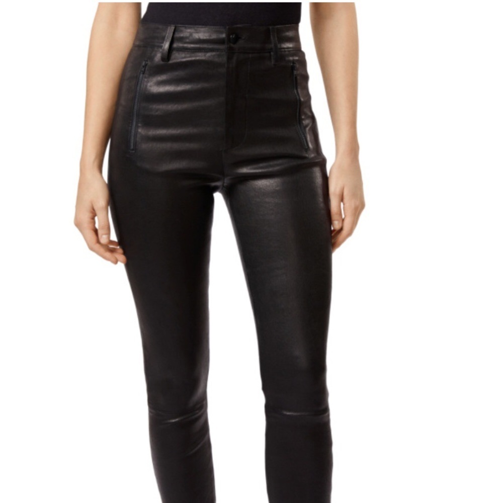 J BRAND Lora Lambskin Leather Pants 28